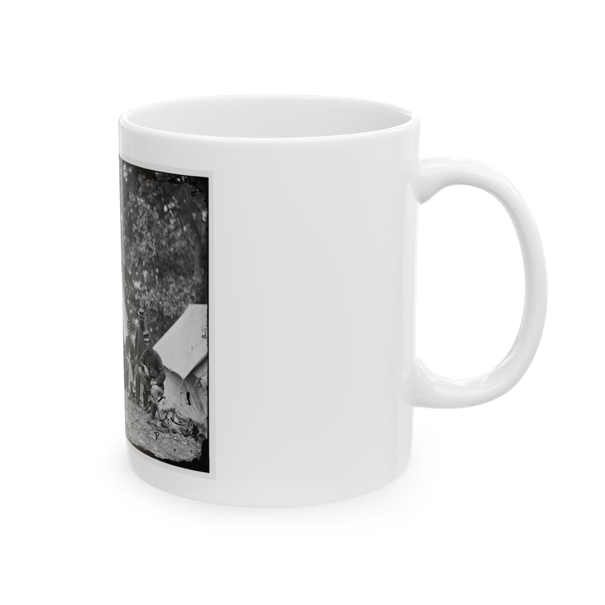 Fairfax Court House, Virginia. Capt. J.B. Howard, A.Q.M. And Group At Headquarters, Army Of The Potomac (U.S. Civil War) White Coffee Mug