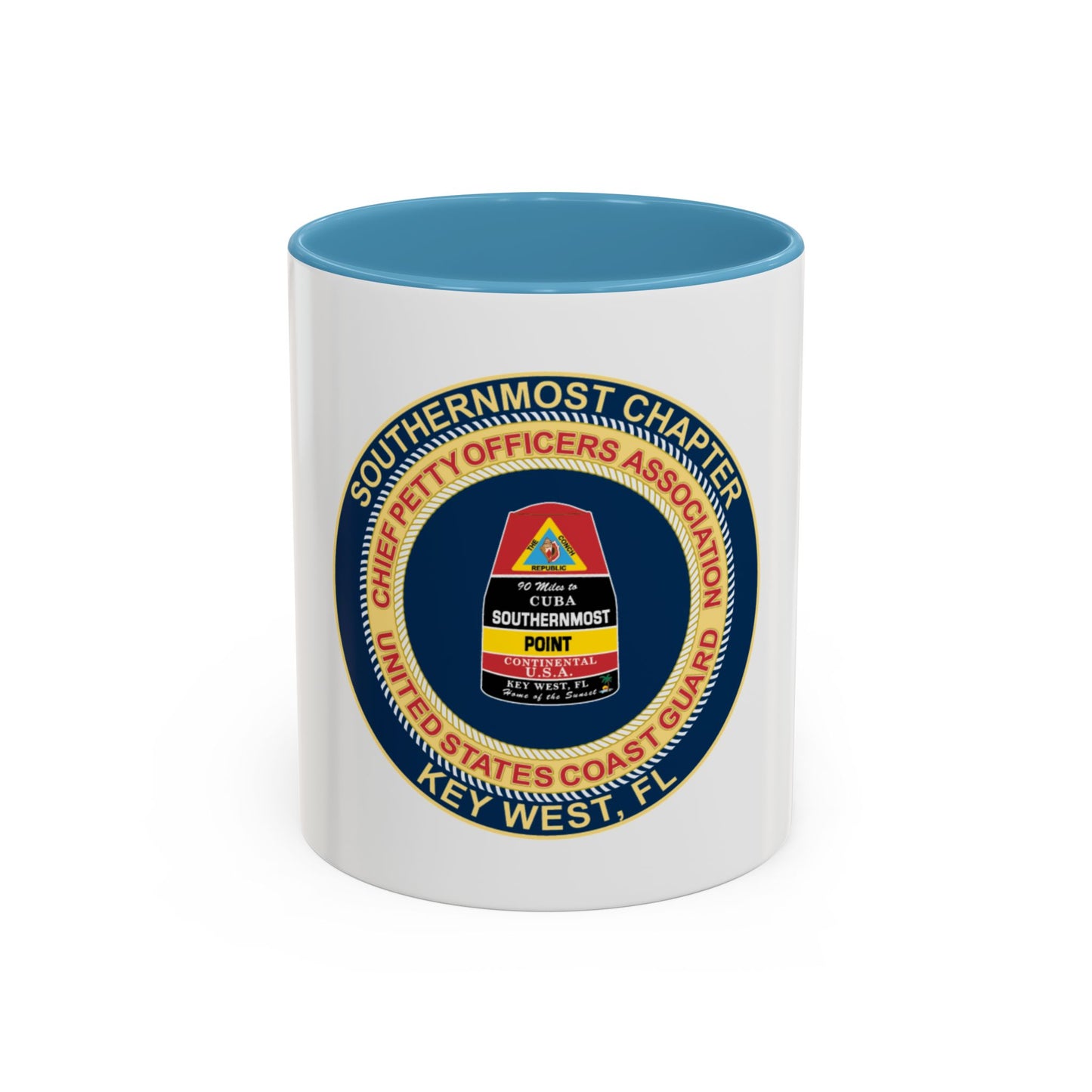 USCG CPOA Key West FL Southernmost Chapter (U.S. Coast Guard) Accent Coffee Mug