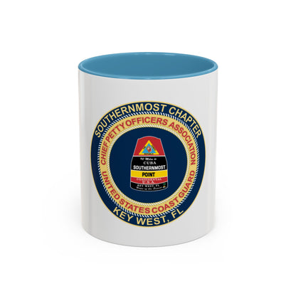 USCG CPOA Key West FL Southernmost Chapter (U.S. Coast Guard) Accent Coffee Mug