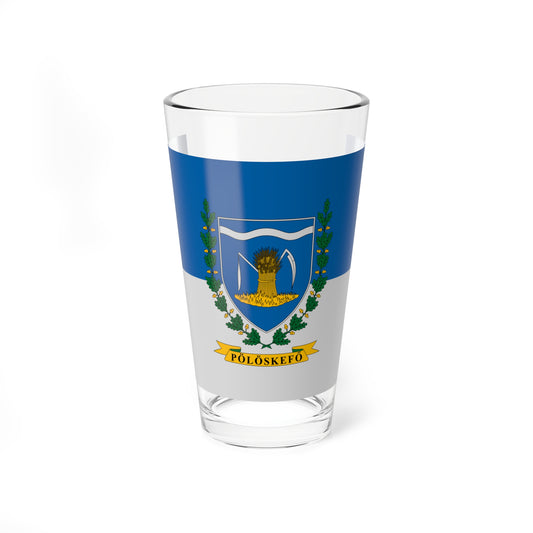 Flag of Poloskefo (Hungary) Pint Glass 16oz