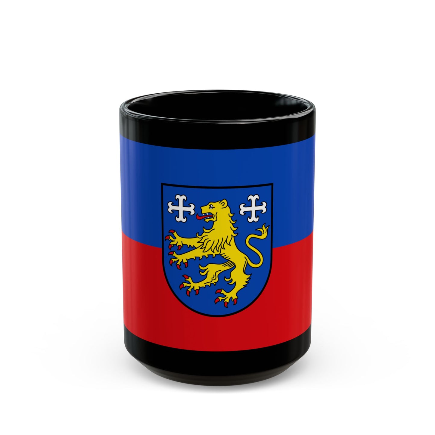 Flag of Friesland 2 Germany - Black Coffee Mug-15oz-Go Mug Yourself