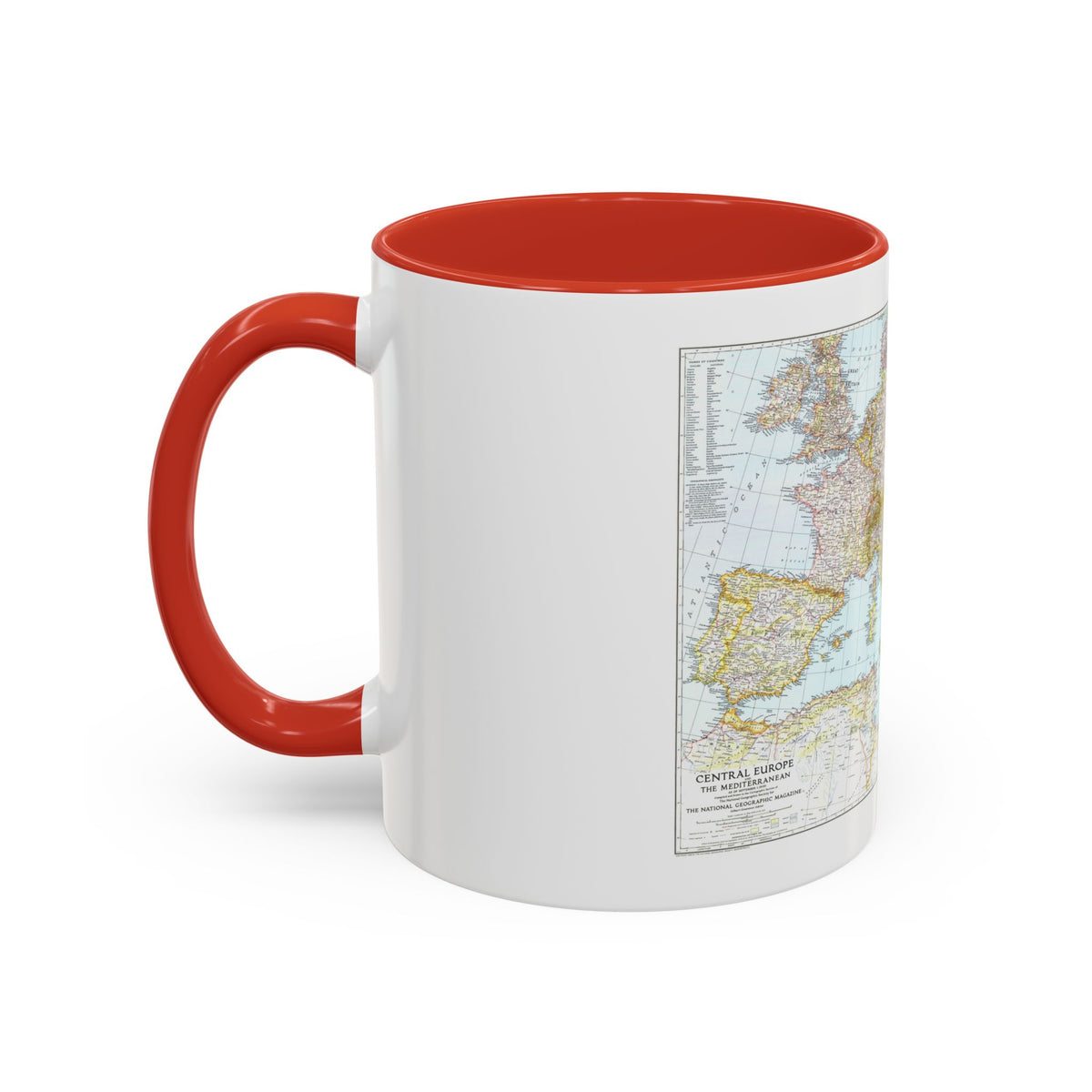 Mediterranean as of September 1 (1939) (Map) Accent Coffee Mug