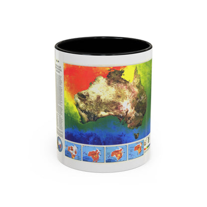 Australia's Continental Odyssey (1988) (Map) Accent Coffee Mug