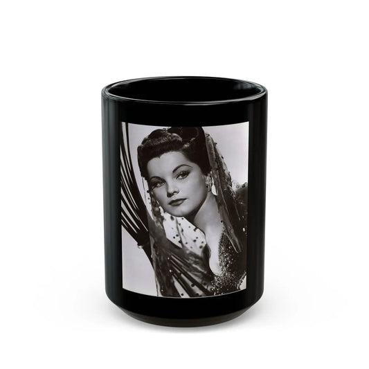 Debra Paget #182 (Vintage Female Icon) Black Coffee Mug-15oz-Go Mug Yourself