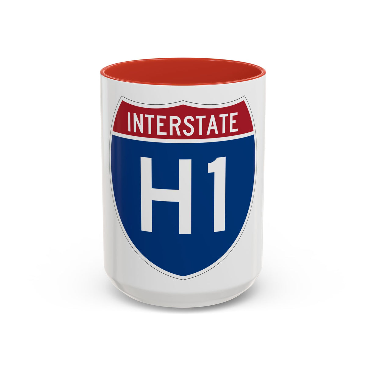 Interstate H1 (U.S. Highways) Accent Coffee Mug