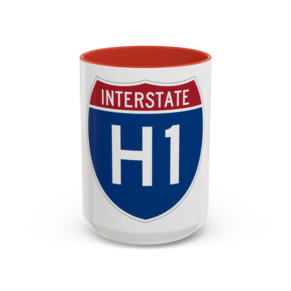 Interstate H1 (U.S. Highways) Accent Coffee Mug