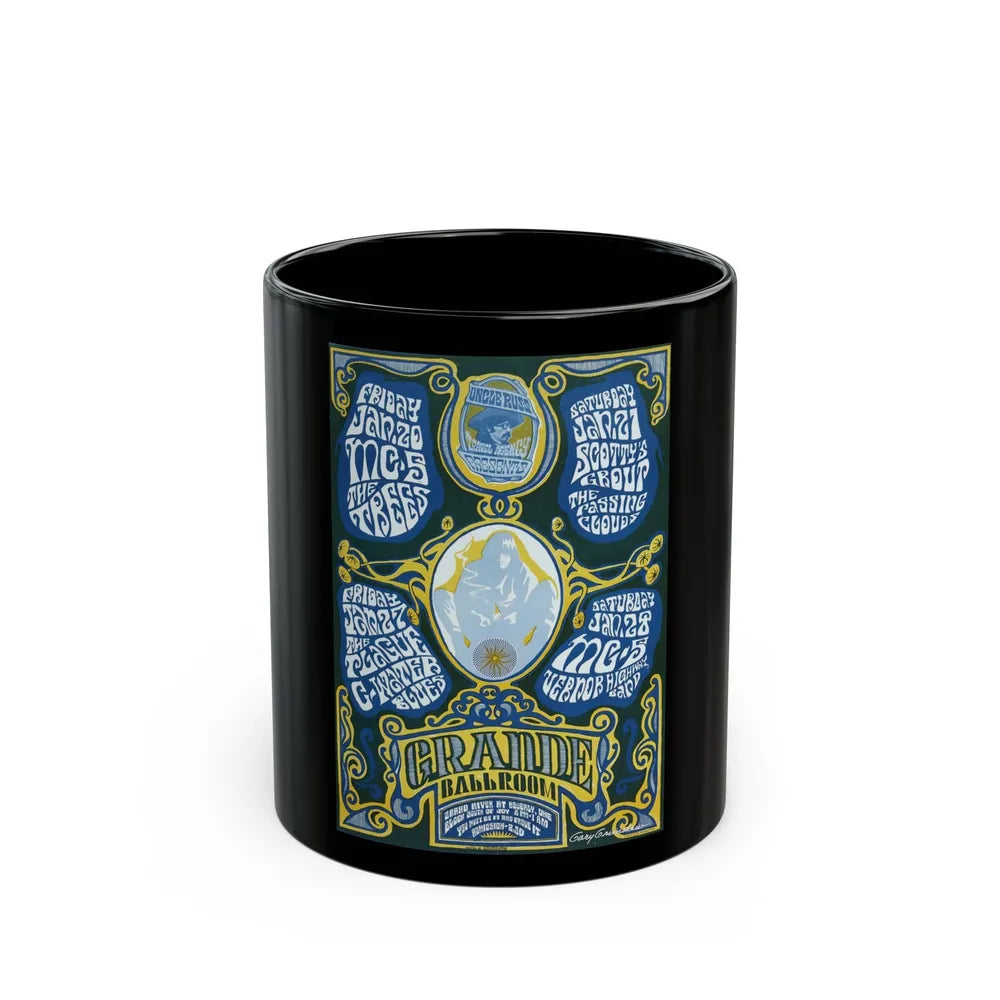 MC5 1967 (Music Poster) Black Coffee Mug-11oz-Go Mug Yourself