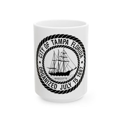 Seal of Tampa Florida - White Coffee Mug
