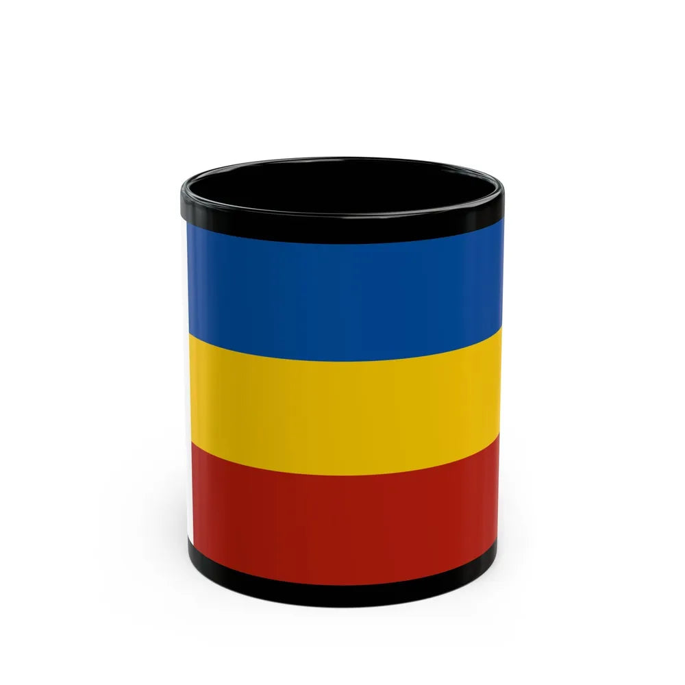 Flag of Rostov Oblast Russia - Black Coffee Mug-11oz-Go Mug Yourself