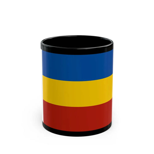 Flag of Rostov Oblast Russia - Black Coffee Mug-11oz-Go Mug Yourself