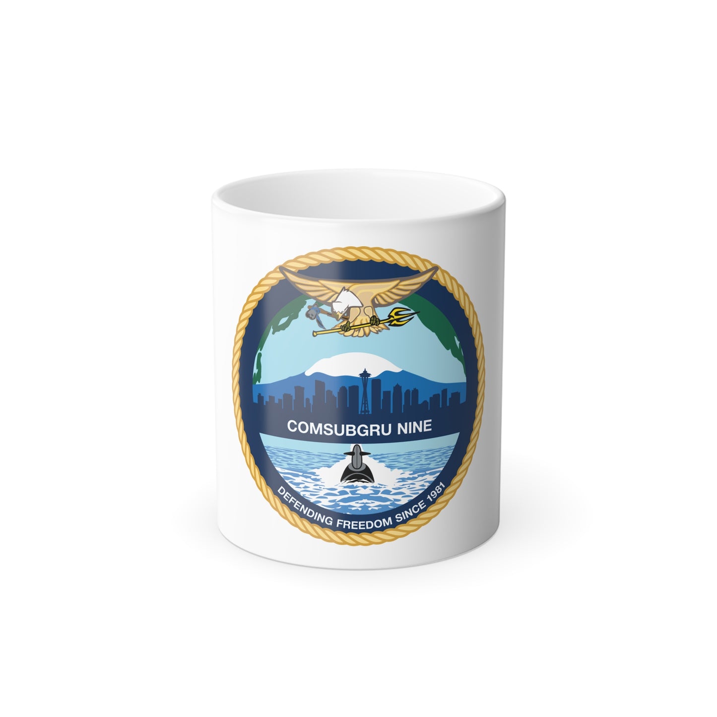 COMSUBGRU 9 Commander Submarine Group 9 (U.S. Navy) Color Changing Mug 11oz