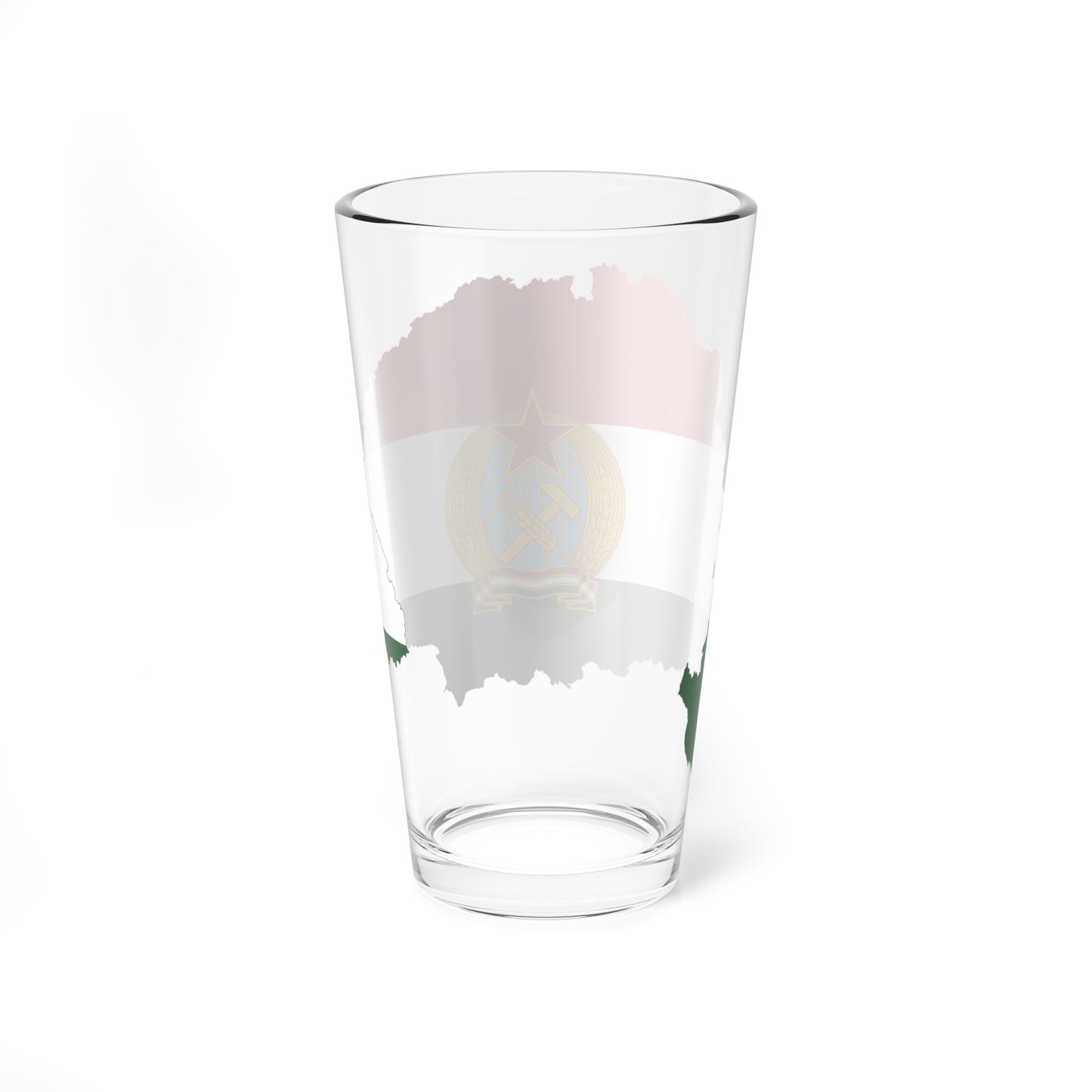 Flag-map of Greater Hungary Rakosi coat of arms (Hungary) Pint Glass 16oz