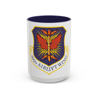 302d Airlift Wing (U.S. Air Force) Accent Coffee Mug