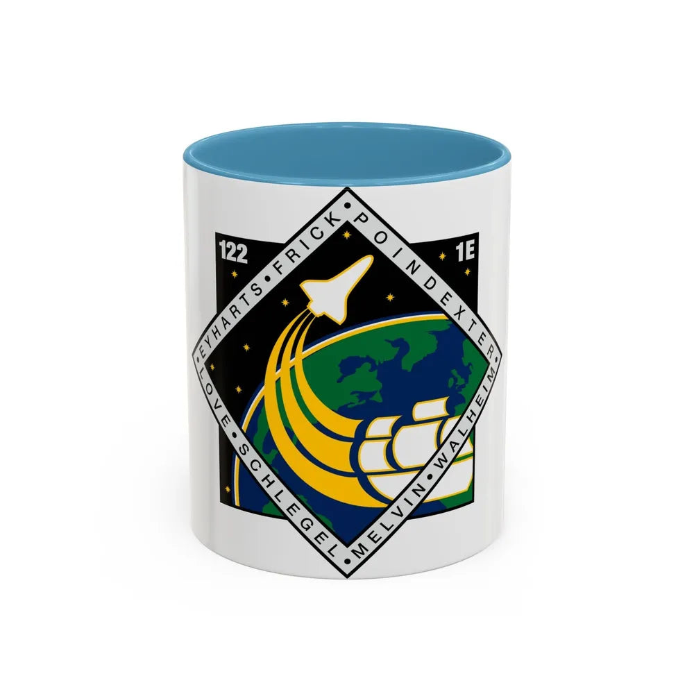 STS 122 (NASA) Accent Coffee Mug-11oz-Light Blue-Go Mug Yourself