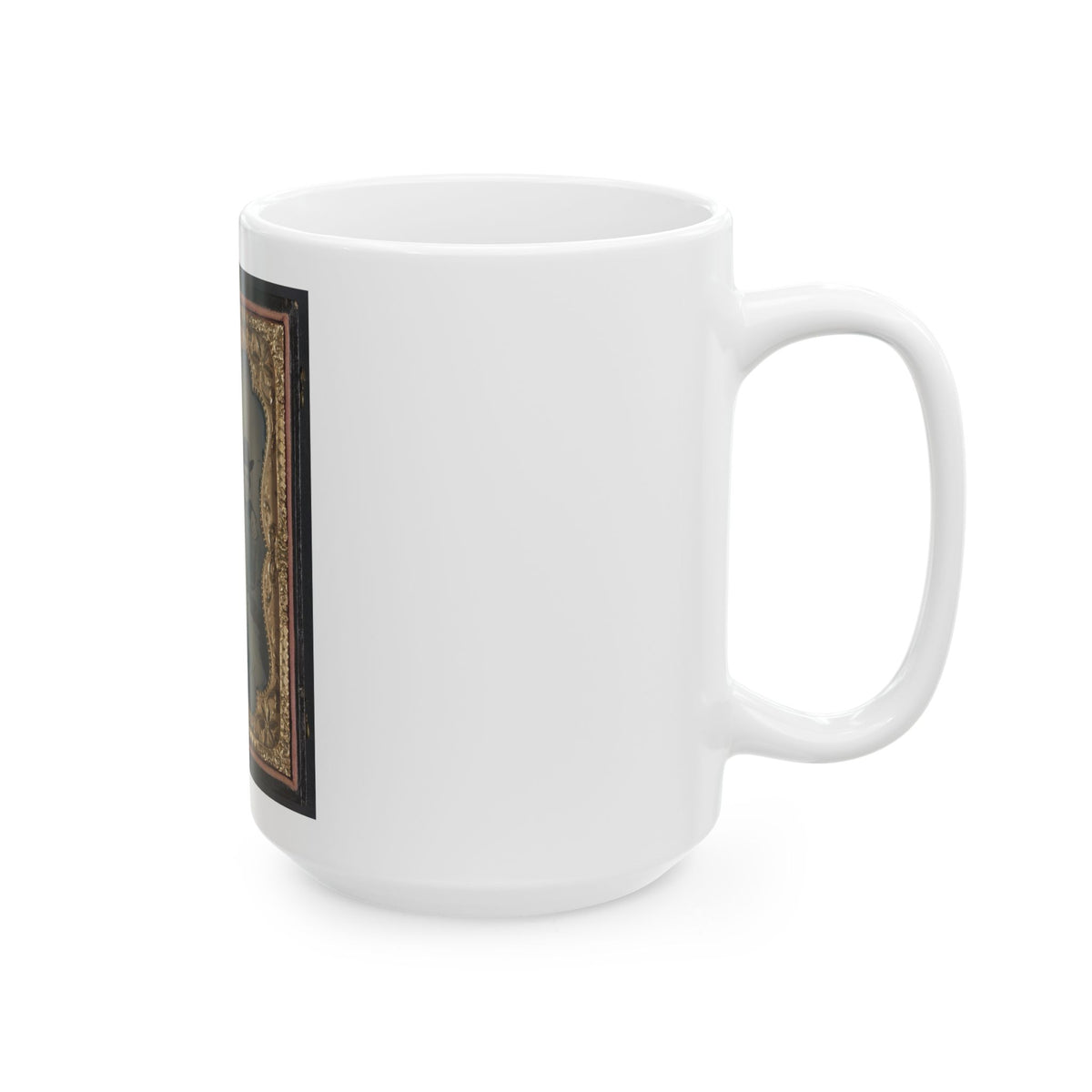 Three Unidentified Soldiers In Confederate Artillerymen Uniforms (U.S. Civil War) White Coffee Mug