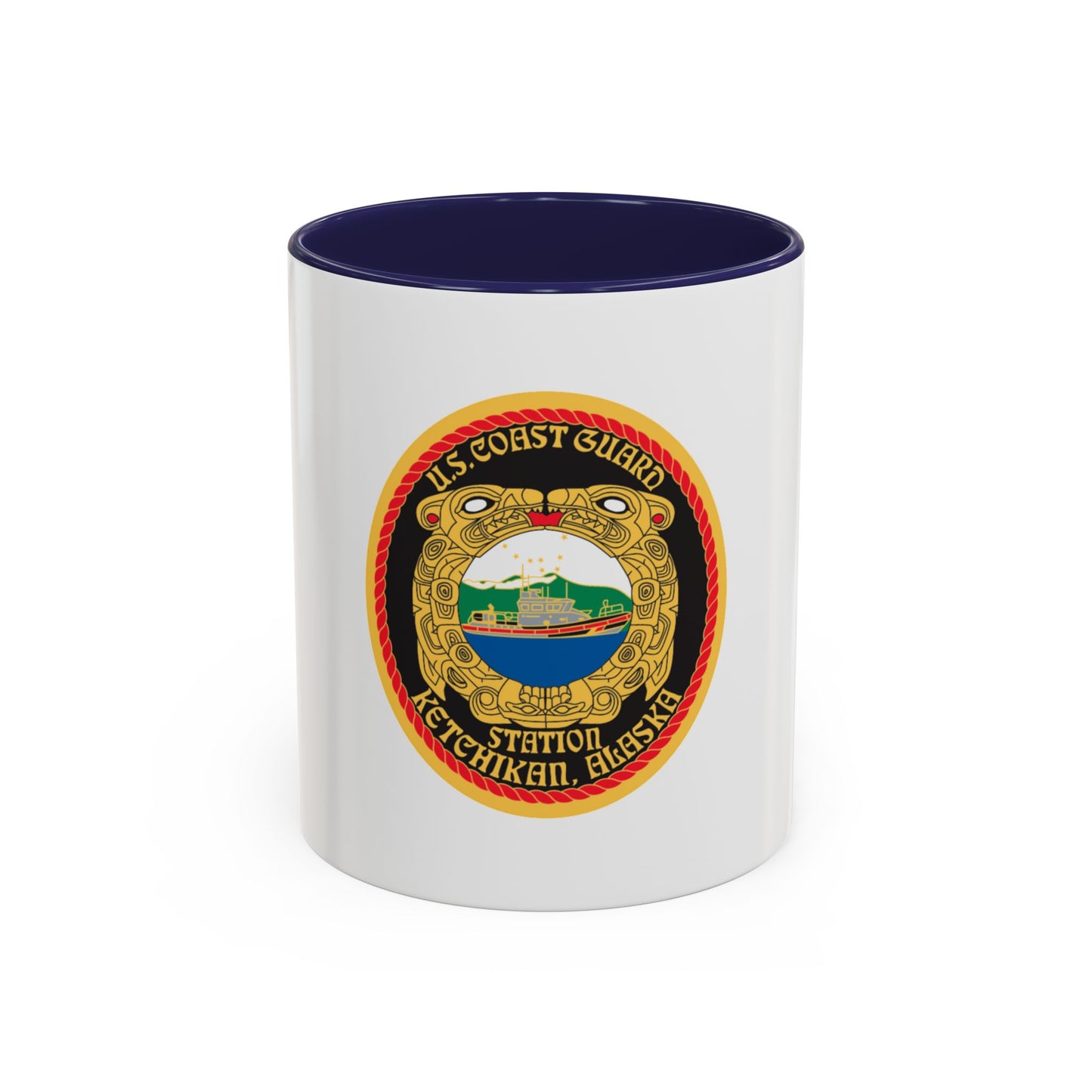 USCGS Ketchikan (U.S. Coast Guard) Accent Coffee Mug