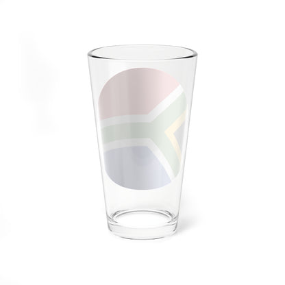 South-africa flag icon round (South Africa) Pint Glass 16oz