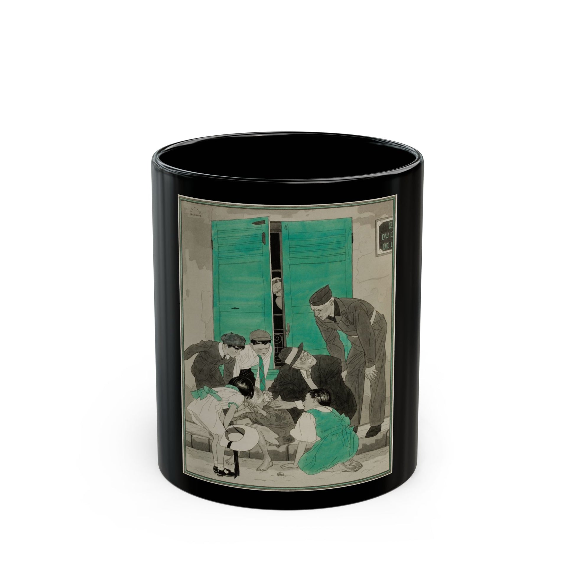 Consolation, Collier's magazine illustration - Black Coffee Mug-11oz-Go Mug Yourself