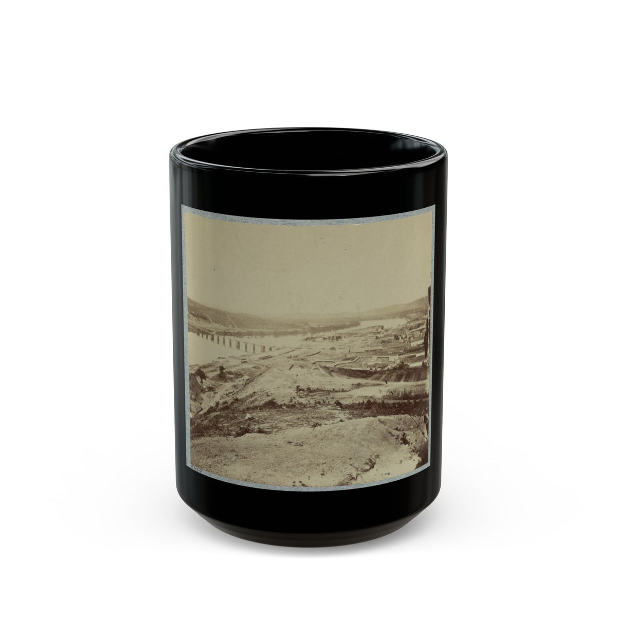 Army Bridge, Chattanooga, 1864(2) (U.S. Civil War) Black Coffee Mug