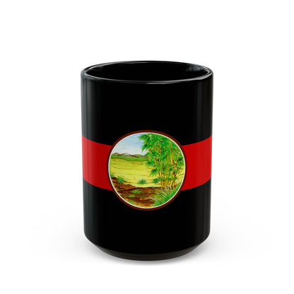 Flag of Nong Khai Province Thailand - Black Coffee Mug-15oz-Go Mug Yourself