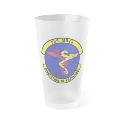 859th Diagnostics and Therapeutics Squadron (U.S. Air Force) Frosted Pint Glass 16oz-16oz-Frosted-Go Mug Yourself