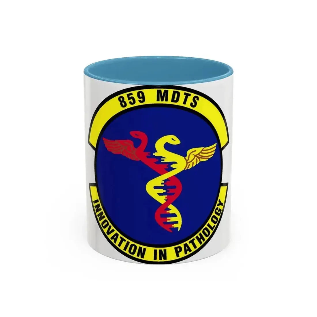 859th Diagnostics and Therapeutics Squadron (U.S. Air Force) Accent Coffee Mug 11oz Light Blue - Go Mug Yourself