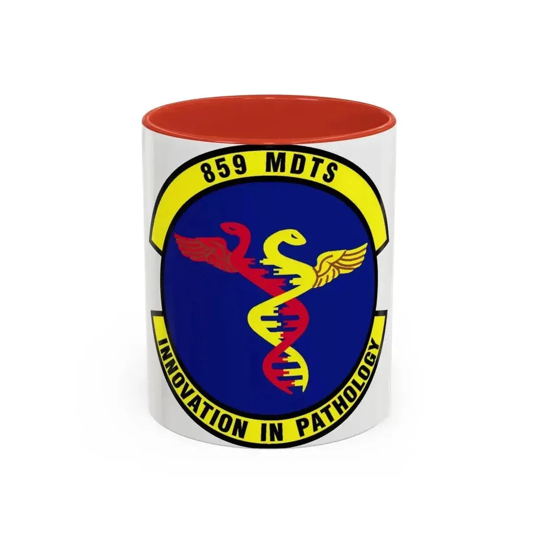 859th Diagnostics and Therapeutics Squadron (U.S. Air Force) Accent Coffee Mug 11oz Red - Go Mug Yourself