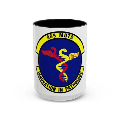 859th Diagnostics and Therapeutics Squadron (U.S. Air Force) Accent Coffee Mug 15oz Black - Go Mug Yourself
