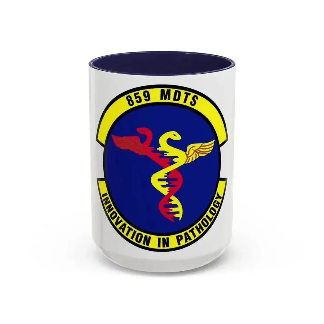 859th Diagnostics and Therapeutics Squadron (U.S. Air Force) Accent Coffee Mug 15oz Navy - Go Mug Yourself