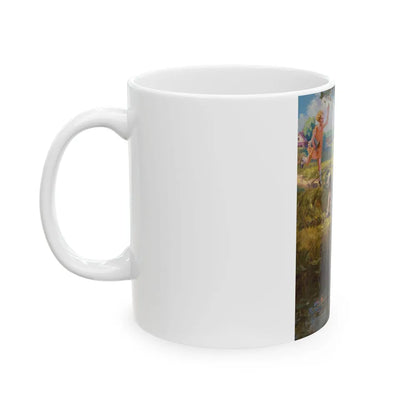 Boy Fishing - White Coffee Mug-Go Mug Yourself