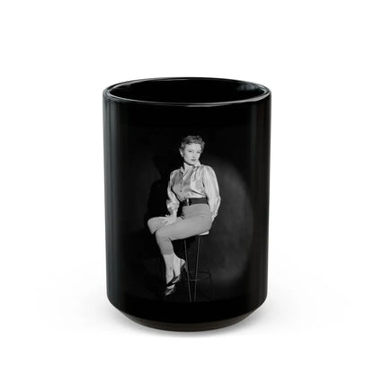 Carol Ohmart #40 (Vintage Female Icon) Black Coffee Mug-15oz-Go Mug Yourself