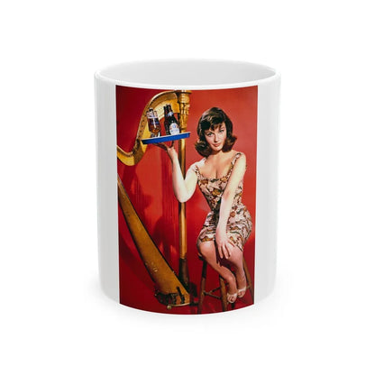 Jennifer Jayne #10 (Vintage Female Icon) White Coffee Mug-11oz-Go Mug Yourself