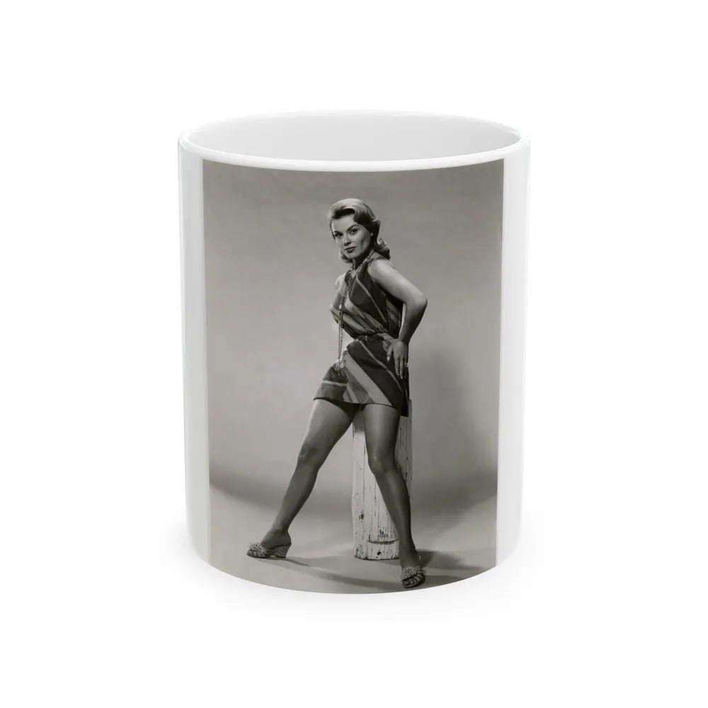 Kathleen Crowley #01 (Vintage Female Icon) White Coffee Mug-11oz-Go Mug Yourself