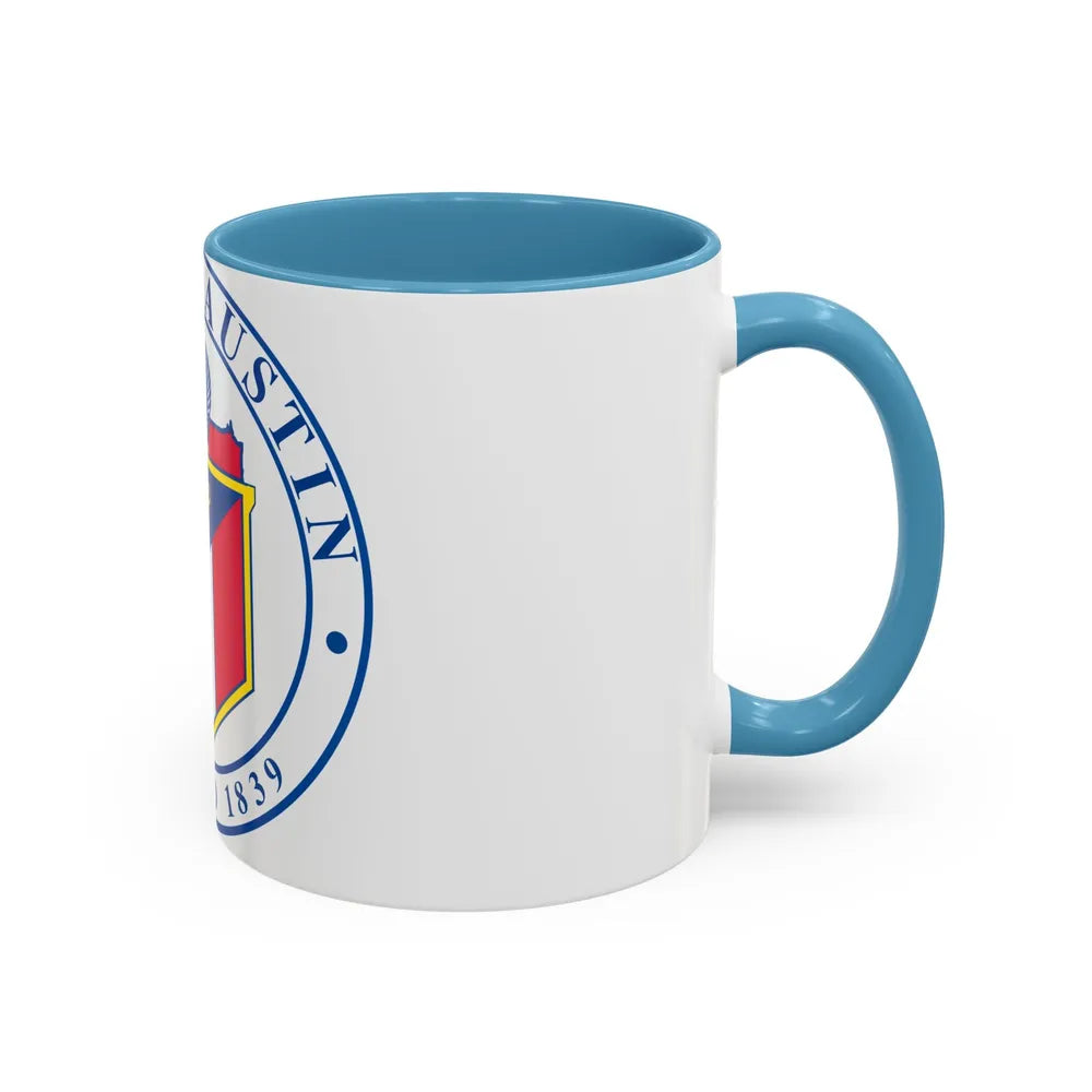 Seal of Austin TX - Accent Coffee Mug-Go Mug Yourself