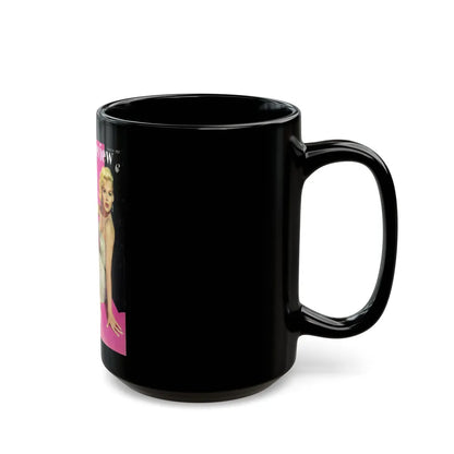 Barbara Lang #29 - Mag. Cover (Vintage Female Icon) Black Coffee Mug-Go Mug Yourself