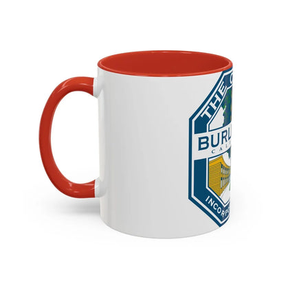 Seal of Burlingame California - Accent Coffee Mug-Go Mug Yourself