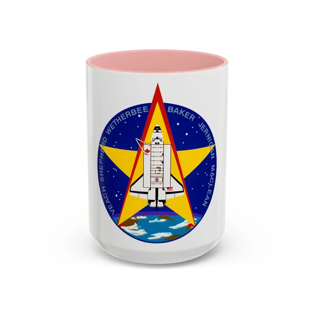 STS 52 (NASA) Accent Coffee Mug-15oz-Pink-Go Mug Yourself