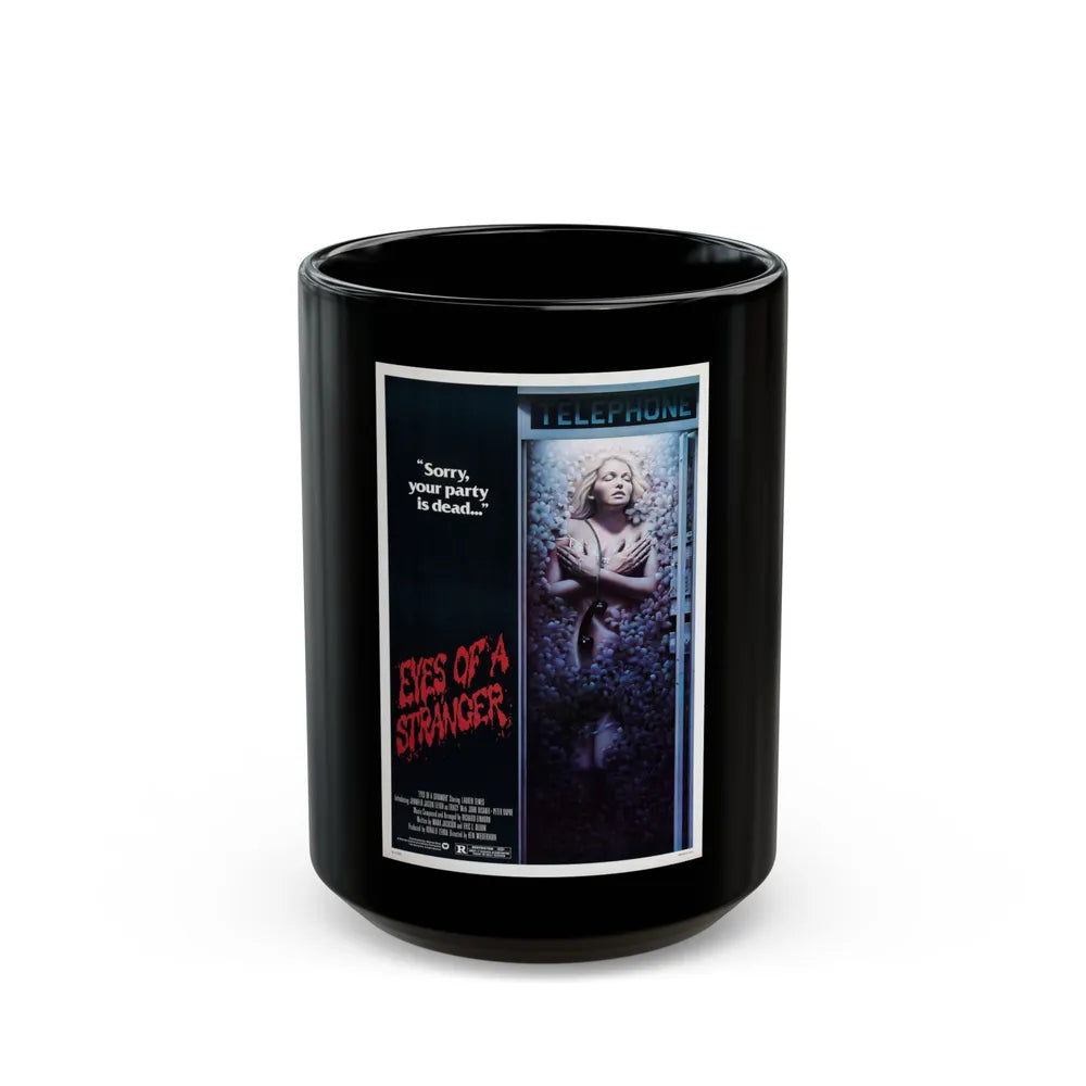 EYES OF A STRANGER 1981 Movie Poster - Black Coffee Mug-15oz-Go Mug Yourself