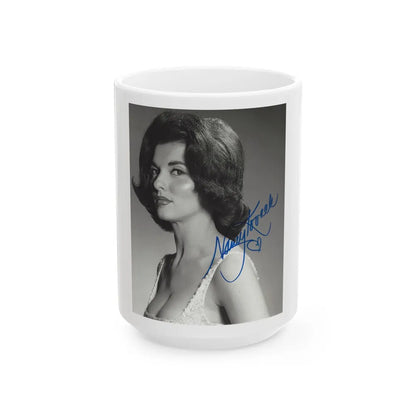 Nancy Kovack #66 (Vintage Female Icon) White Coffee Mug-15oz-Go Mug Yourself