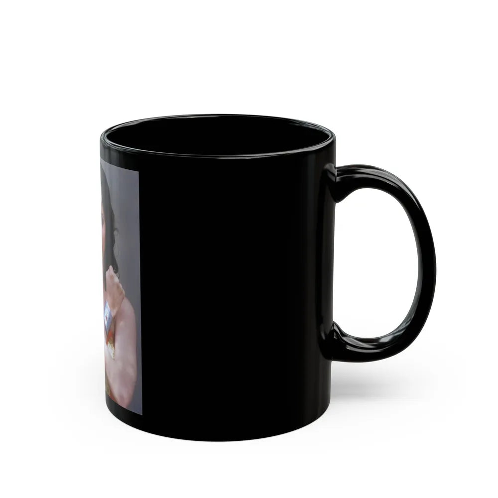 Lynda Carter #232 - Wonder Woman Photo (Vintage Female Icon) Black Coffee Mug-Go Mug Yourself