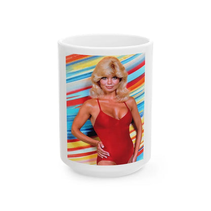 Loni Anderson #46 (Vintage Female Icon) White Coffee Mug-15oz-Go Mug Yourself