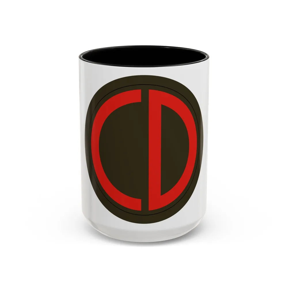 85th Division SSI (U.S. Army) Accent Coffee Mug-15oz-Black-Go Mug Yourself