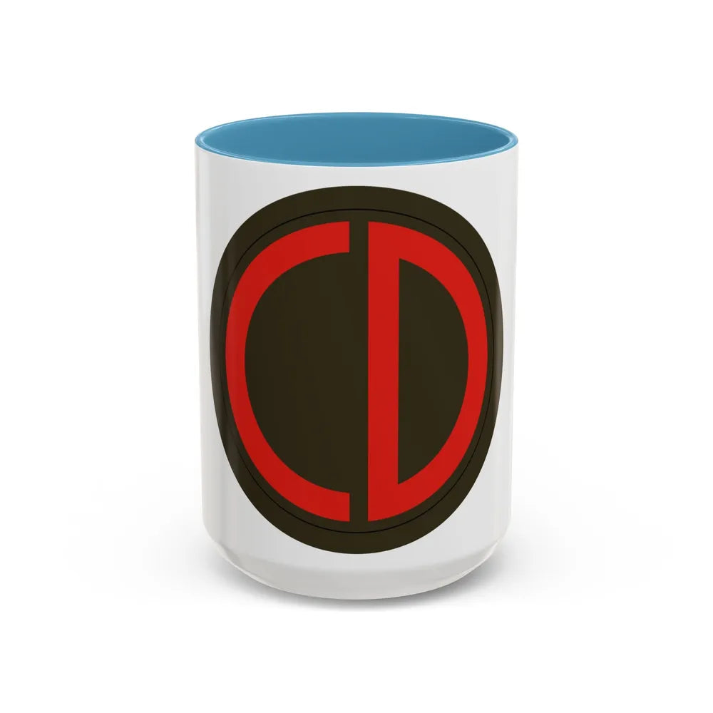 85th Division SSI (U.S. Army) Accent Coffee Mug-15oz-Light Blue-Go Mug Yourself