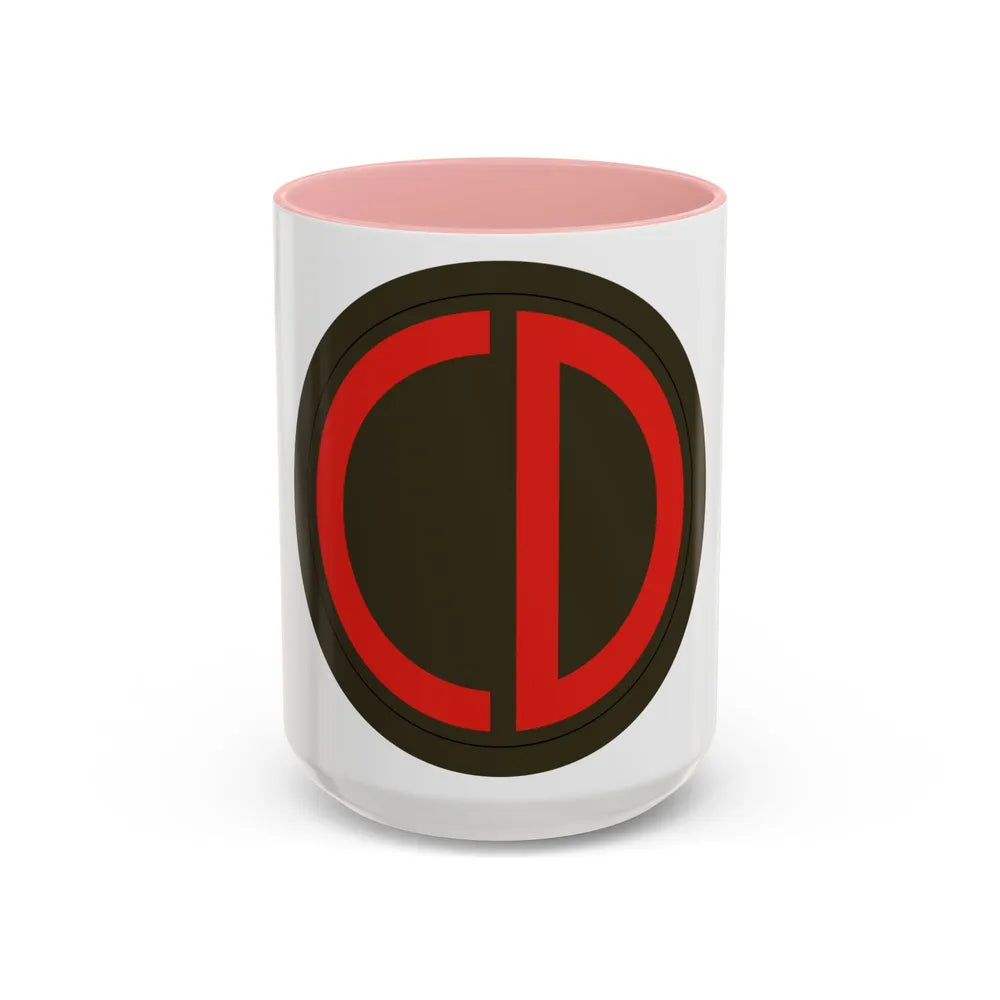 85th Division SSI (U.S. Army) Accent Coffee Mug-15oz-Pink-Go Mug Yourself