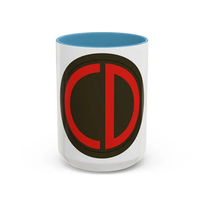85th Division SSI (U.S. Army) Accent Coffee Mug 15oz Light Blue - Go Mug Yourself