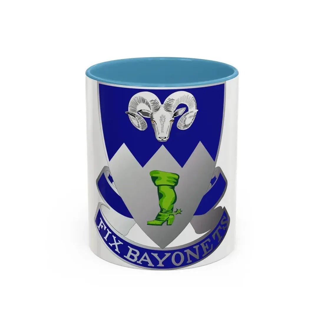 85th Infantry Regiment (U.S. Army) Accent Coffee Mug 11oz Light Blue - Go Mug Yourself