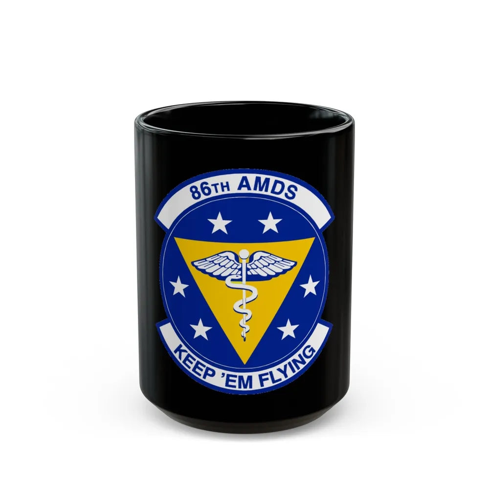 86 Aerospace Medicine Squadron USAFE (U.S. Air Force) Black Coffee Mug-15oz-Go Mug Yourself