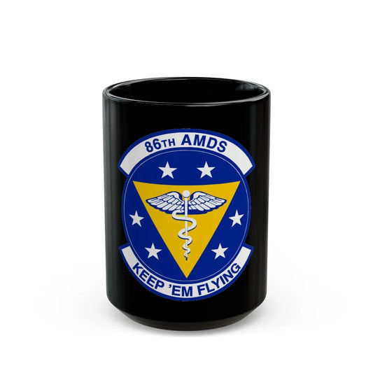 86 Aerospace Medicine Squadron USAFE (U.S. Air Force) Black Coffee Mug-15oz-Go Mug Yourself