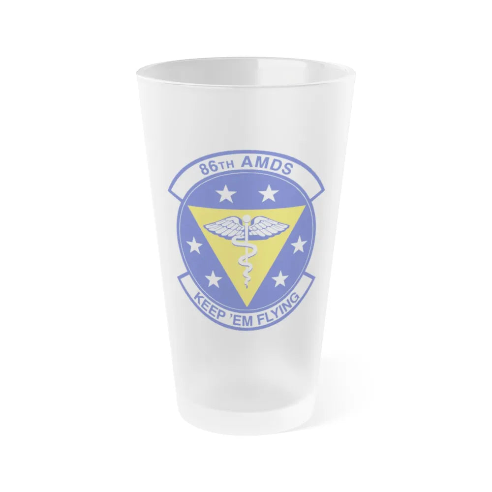 86 Aerospace Medicine Squadron USAFE (U.S. Air Force) Frosted Pint Glass 16oz-16oz-Frosted-Go Mug Yourself