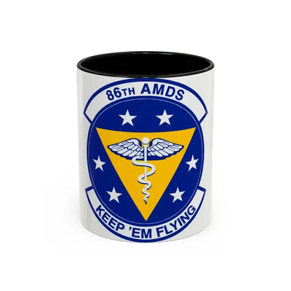 86 Aerospace Medicine Squadron USAFE (U.S. Air Force) Accent Coffee Mug 11oz Black - Go Mug Yourself